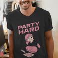 Party Hard Comfortable Stay At Home Introvert Men's V-Neck T-Shirt