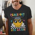 Peace Out 5th Grade Graduation Last Day Of School Men's V-Neck T-Shirt