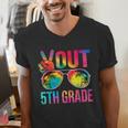 Peace Out 5th Grade Tie Dye Graduation Last Day Of School Men's V-Neck T-Shirt