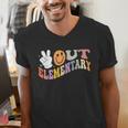 Peace Out Elementary Graduation Graduate Class Of 2025 Men's V-Neck T-Shirt