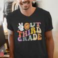 Peace Out Third 3rd Grade Graduation Graduate Class Of 2025 Men's V-Neck T-Shirt