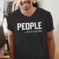 People Not A Big Fan Introvert Sarcasm Mom Dad Joke Men's V-Neck T-Shirt People Not A Big Fan Introvert Sarcasm Mom Dad Joke Men's V-Neck T-Shirt