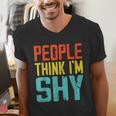 People Think I'm Shy I Introvert Men's V-Neck T-Shirt