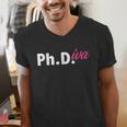 Ph Diva Women Dissertation Doctoral Degree Graduation PhD Men's V-Neck T-Shirt