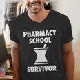 Pharmacy School Survivor PharmD Graduation T-Shirt Men's V-Neck T-Shirt