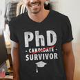 PhD Candidate Survivor PhD Graduation Men's V-Neck T-Shirt