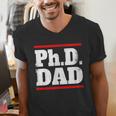 PHD DAD Shirt Doctorate Graduation Fathers Day Men's V-Neck T-Shirt