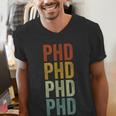 PHD Graduation Doctorate Men's V-Neck T-Shirt