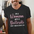PhD Graduation Woman With A Doctorate Degree Men's V-Neck T-Shirt