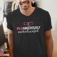 PhD Shirt Dangerously Overeducated Graduation Men's V-Neck T-Shirt