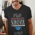 PhD Survivor 2018 Tshirt For PhD Graduates Graduation Gift Men's V-Neck T-Shirt