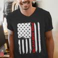 PhD Survivor Graduation American Flag Shirt Degree Tee Women Kids Men Men's V-Neck T-Shirt