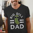 Pickle Pun Big Dill Dad Saying Dad Joke Father Humor Men's V-Neck T-Shirt