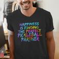 Pickleball Saying Introvert Pickleball Game Partner Men's V-Neck T-Shirt