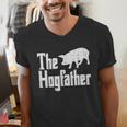 Pig The Hogfather Hog Dad Fathers Day Parody Papa Men Men's V-Neck T-Shirt