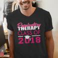 Pink Respiratory Therapist Class Of 2018 GraduationShirt Men's V-Neck T-Shirt