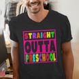 Pink STRAIGHT OUTTA Preschool PRE-K Graduation Men's V-Neck T-Shirt