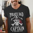Pirate Dad I Be The Captain Of This Here Crew Pirate Dad Men's V-Neck T-Shirt