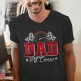 Pit Crew Race Car Racing Dad Family Birthday Party Men's V-Neck T-Shirt Pit Crew Race Car Racing Dad Family Birthday Party Men's V-Neck T-Shirt
