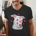 Pitbull Love Pitbull Moms Dads Men's V-Neck T-Shirt