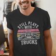 Still Plays With Trucks Nostalgia Classic Men's V-Neck T-Shirt Still Plays With Trucks Nostalgia Classic Men's V-Neck T-Shirt