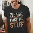 Please Don't Make Me Do Stuff Introvert Teen Lazy Gag Men's V-Neck T-Shirt