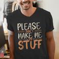 Please Don't Make Me Do Stuff Introvert Teen Lazy Gag Men's V-Neck T-Shirt