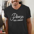 Please Go Away I'm Introverting Sarcastic Introvert Men's V-Neck T-Shirt