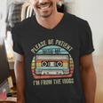 Please Be Patient With Me I'm From The 1900s Cassette Tape Men's V-Neck T-Shirt Please Be Patient With Me I'm From The 1900s Cassette Tape Men's V-Neck T-Shirt