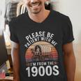 Please Be Patient With Me I'm From The 1900s Grandma Grandpa Men's V-Neck T-Shirt