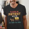 Please Be Patient With My I'm From The 1900s Old Retro Men's V-Neck T-Shirt