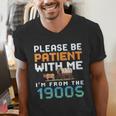 Please Be Patient With Me I'm From The 1900s Retro Grandpa Men's V-Neck T-Shirt