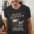 Please Be Patient With Me I'm From The 1900s Retro Western Men's V-Neck T-Shirt Please Be Patient With Me I'm From The 1900s Retro Western Men's V-Neck T-Shirt