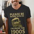 Please Be Patient With Me I'm From The 1900s Steam Train Men's V-Neck T-Shirt Please Be Patient With Me I'm From The 1900s Steam Train Men's V-Neck T-Shirt