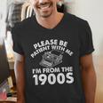 Please Be Patient With Me I'm From The 1900s Typewriter Men's V-Neck T-Shirt