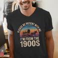 Please Be Patient With My I'm From The 1900s Vintage Men's V-Neck T-Shirt