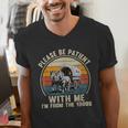 Please Be Patient With Me I'm From The 1900s Vintage Wagon Men's V-Neck T-Shirt