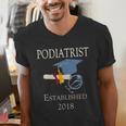 Podiatrist Established 2018 Med School Graduation Shirt Men's V-Neck T-Shirt