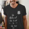 Police Academy Graduation She Believed She Could So She Did Men's V-Neck T-Shirt