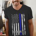 Police Graduation Est 2025 Back Print Police Academy Vintage Men's V-Neck T-Shirt