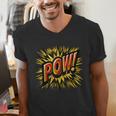 POW Comic Book Retro Artwork – Cartoon Collector Men's V-Neck T-Shirt