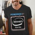 Powered By Introvert Inside Embrace Your Quiet Strength Men's V-Neck T-Shirt