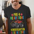 Pre-K Graduation Monster Truck Kindergarten Here We Come Men's V-Neck T-Shirt