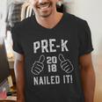 Pre-K Nailed It 2018 Cute Preschool Graduation Men's V-Neck T-Shirt