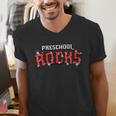 Preschool Rocks Back To School Graduation Teacher Student Men's V-Neck T-Shirt