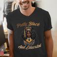 Pretty Educated African American Graduation Class 2024 Men's V-Neck T-Shirt