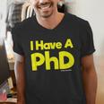 Pretty Huge Dick Joke Graduation PhD Humor Men's V-Neck T-Shirt