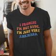 I Promise I'm Not Rude I'm Just Very Awkward Introvert Men's V-Neck T-Shirt I Promise I'm Not Rude I'm Just Very Awkward Introvert Men's V-Neck T-Shirt