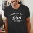 Promoted To Dad EST 2025 Soon To Be Dad Men's V-Neck T-Shirt Promoted To Dad EST 2025 Soon To Be Dad Men's V-Neck T-Shirt