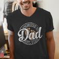 Promoted To Dad Est 2026 Stamp First Time Daddy To Be Men's V-Neck T-Shirt